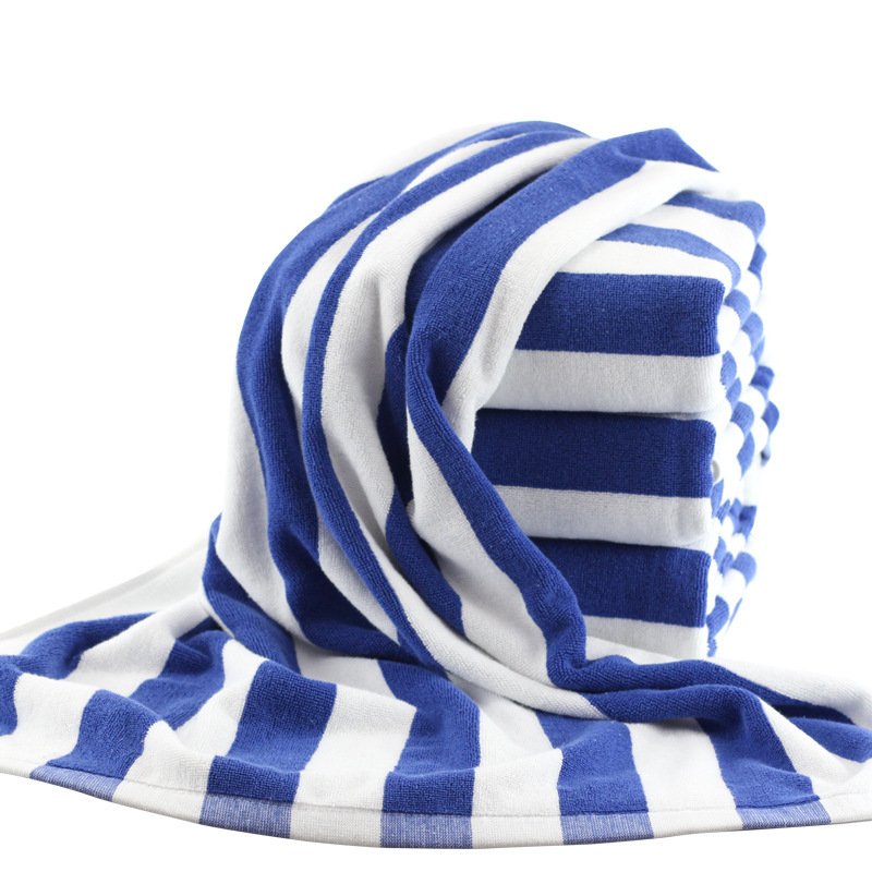 c5a66491-e687-4449-94b0-87bffa7d0bd2.jpg Cotton Yarn-dyed Jacquard Beach Bath Towel - Image 1
