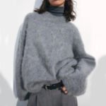 Loose Round Neck Pullover Sweater Fashion Long Sleeve Long Top For Women Clothing - Image 4