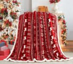 Christmas Printing Double Layer Thickened Fleece Cover Blanket - Image 3