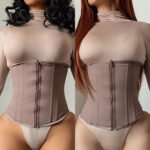 Plus Size Zipper Breasted 9 Bone Waist Seal Corset - Image 2