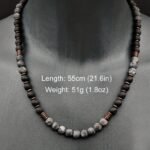 Beaded Glitter Volcanic Rock Necklace - Image 2