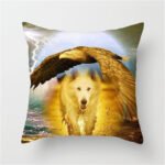 Home Decoration Without Pillow Core 3D Fluorescent Wolf Polyester Pillowcase - Image 8