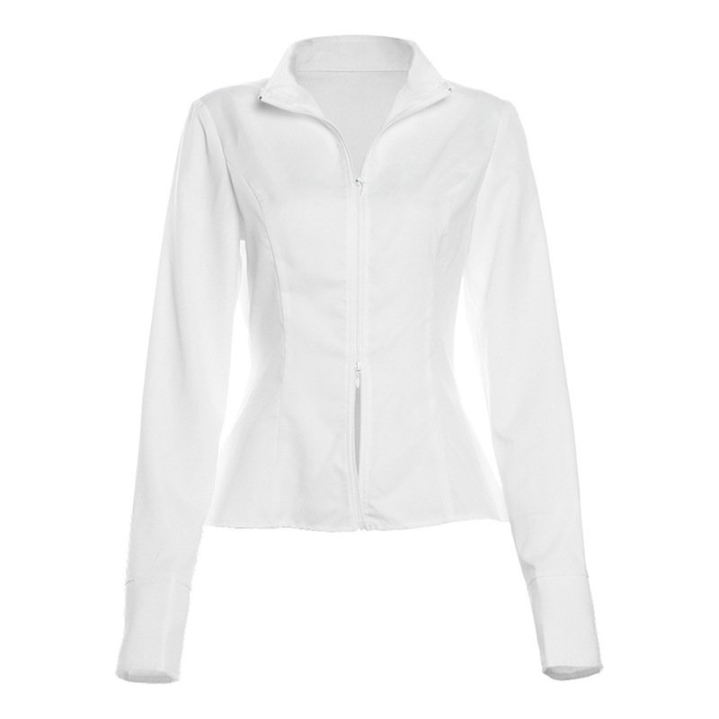 cc09c9be-f98c-453a-89b5-d600fbaa1ed3.jpg Slim Suits V-neck ZIpper Long-sleeved Top And Mini Skirt Ins Fashion Two-piece Set Women Clothing - Image 7