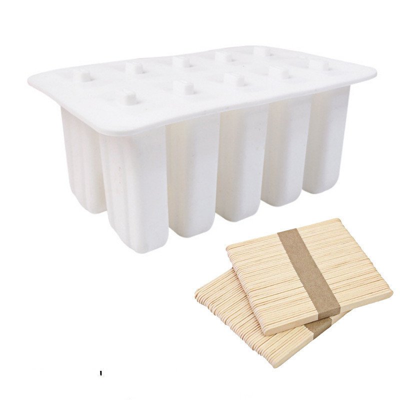 cd90361f-a99c-4bf3-a71f-f5f72bd9a167.jpg 10 Consecutive Ice Cream Ice Cream Molds Silicone Ice Tray Creative Popsicle Sharpener Kitchen Tool - Image 3