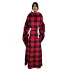 Household Lambswool Wearable Sleeved Warm Large Pocket Lazy Blanket - Image 5