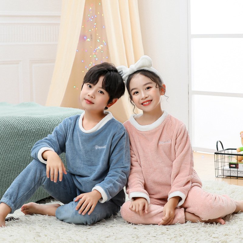 d004cf07-f66e-478c-8b01-53103f5f7c70.jpg Children's Suits Autumn And Winter Velvet Men And Women - Image 1