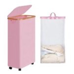 Oxford Cloth Dirty Clothes Folding Dirty Clothes Basket Dustproof With Cover Storage Basket - Image 9
