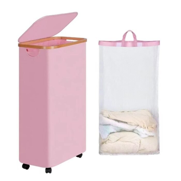 Oxford Cloth Dirty Clothes Folding Dirty Clothes Basket Dustproof With Cover Storage Basket - Image 9