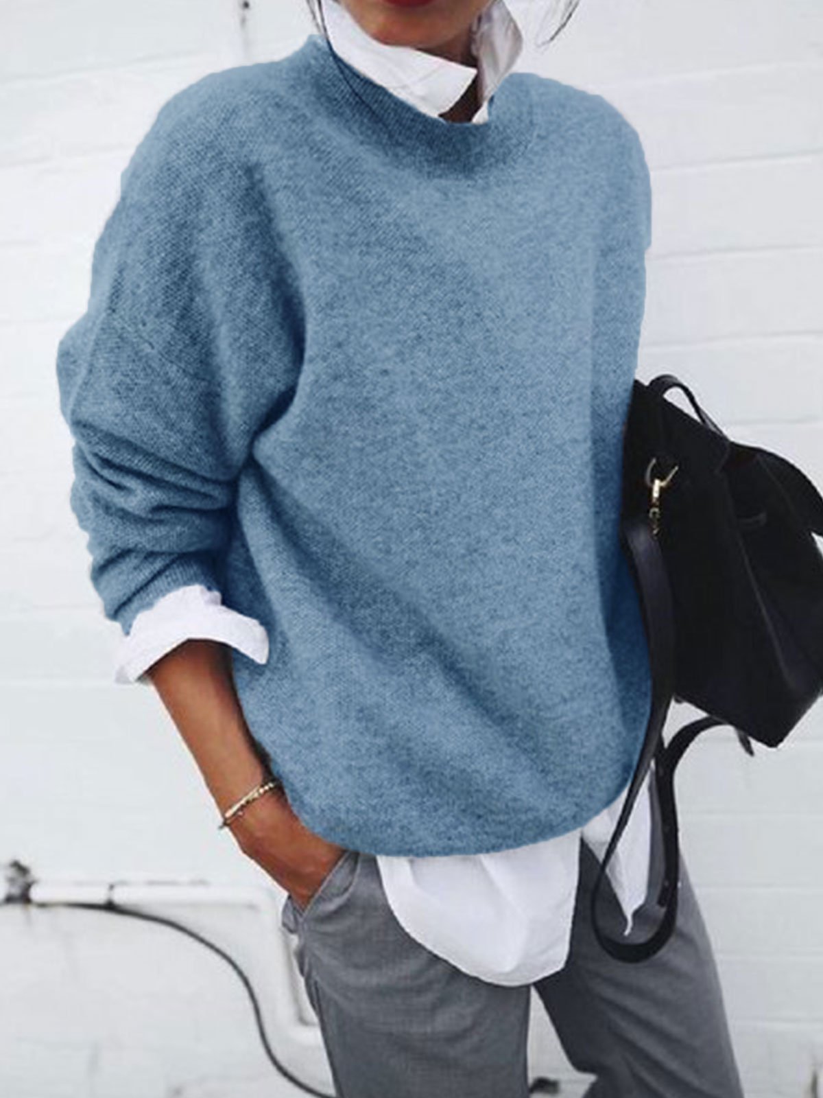 d1bac70c-a5b3-4145-a59e-28c2830c32cb.jpg Fashion Long Sleeve Pullover Sweater Fall And Winter Fashion Solid Color Knitted Tops For Women Clothing - Image 5