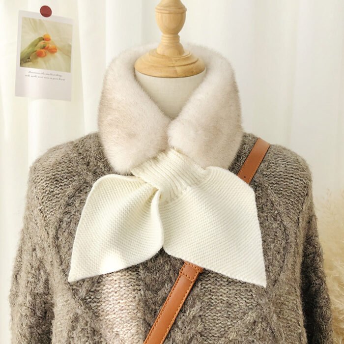Women's Thick And Warm Plush Rabbit-like Scarf - Image 8