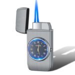 Personalized Creative Multifunctional Electronic Watch Cigarette Lighter-in-one Body Multi-purpose LED Flashing Lamp Gift Lighter - Image 10