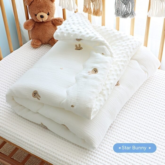 Children's Pure Cotton Wrinkled Gauze And Bean Down Quilt - Image 5