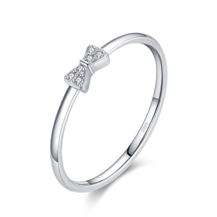 S925 Sterling Silver All-Match Simple Korean Trendy Micro-Inlaid Index Finger Ring Fashion Jewelry - Image 9