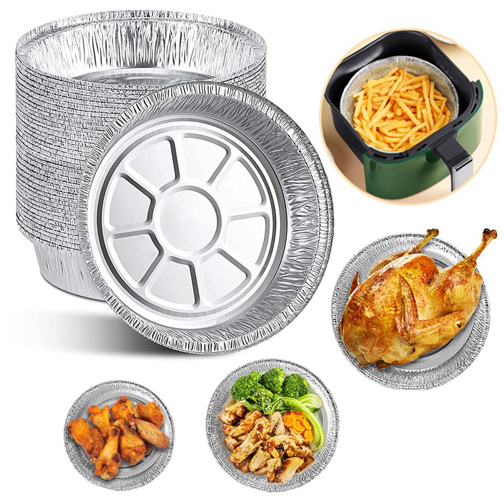 da5f2c70-bc78-4faf-9287-e347b62780e1.jpg Non-stick Aluminum Foil Liners Air Fryer Disposable Paper Liner Oil-proof Steaming Basket Kitchen Tool BBQ Drip Pan Tray - Image 1