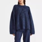 Loose Round Neck Pullover Sweater Fashion Long Sleeve Long Top For Women Clothing - Image 6