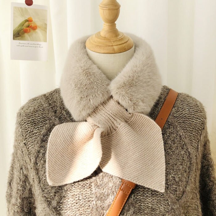Women's Thick And Warm Plush Rabbit-like Scarf - Image 7