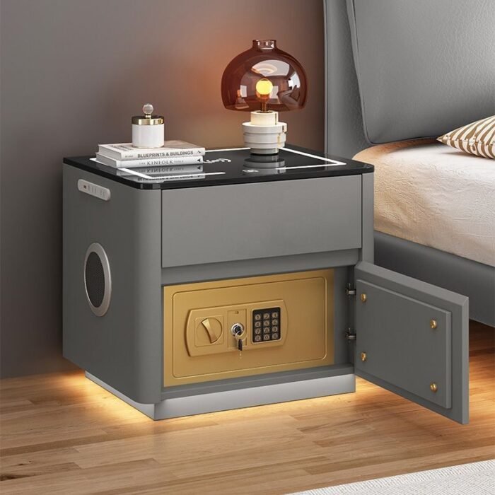 Home Bedroom Multi-functional Smart Safe Bedside Table Wireless Integrated Charging Safe - Image 7