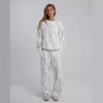 2024 Autumn Winter Two Piece Sets Women Camouflage Hoodie Maple Leaf Print Sweatshirt Suit Sports Hoodie Sportswear - Image 3