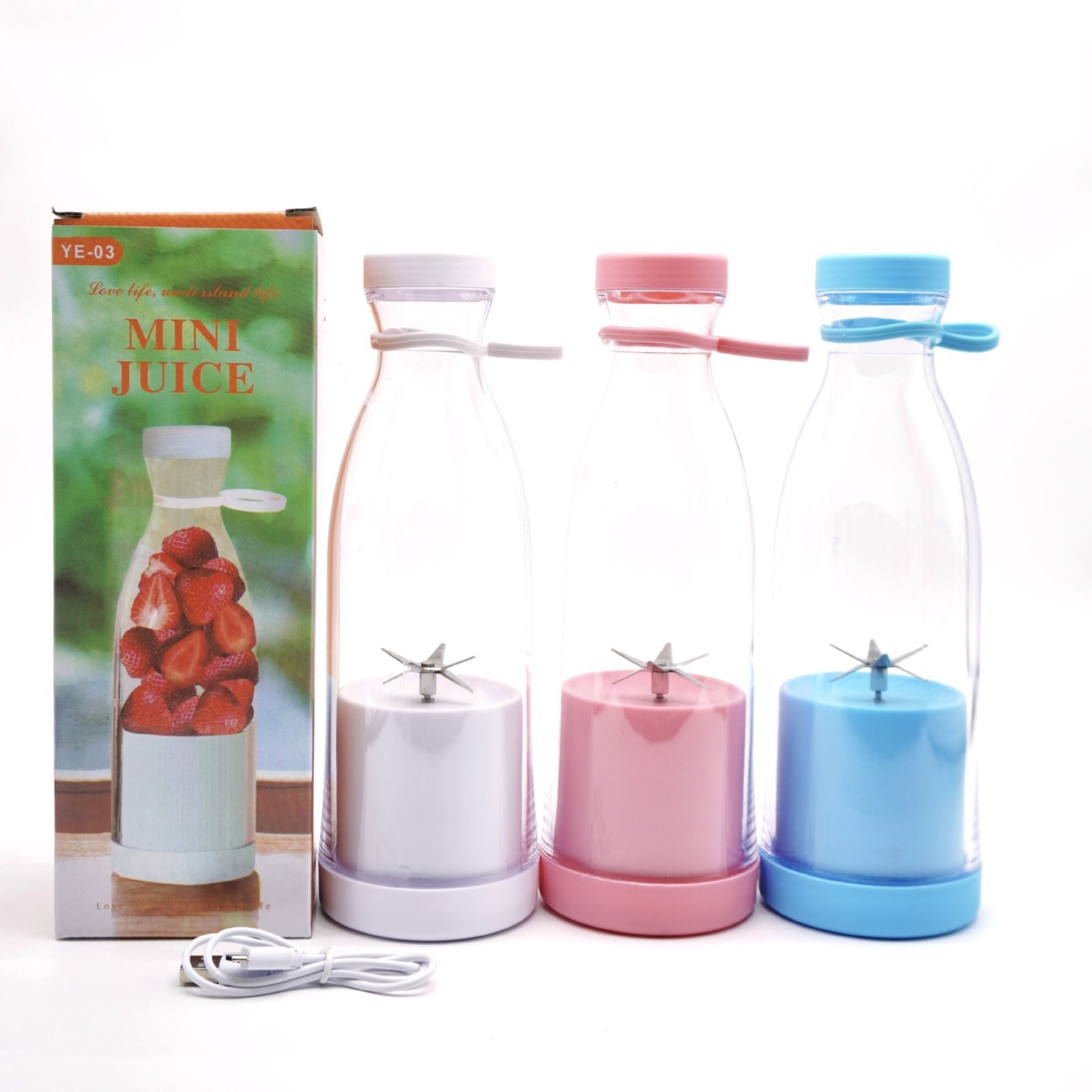 e1d55fd7-7c83-4b87-aa63-a9b8e02a6ce9.jpg Electric USB Wine Bottle Juicer Cup 6-leaf Cutter Head Household - Image 2
