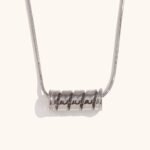 Stainless Steel 18K Gold Plating Spiral Spring Necklace For Women - Image 2