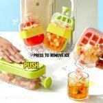 One-Click Molding Cooling Cup,Instant Ice Maker,Zero-Contact Design,Straw Included,Curling Mold,Portable & Stylish Chilled Drink