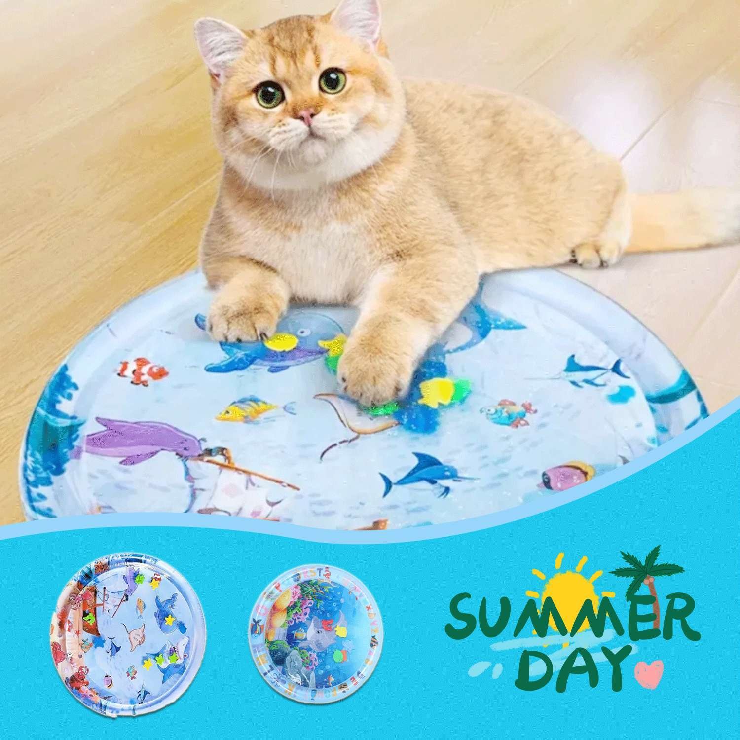 ea67e59f-f281-499c-8e57-97b12e50e261.jpg Summer Cooling Pet Water Bed Cushion Ice Pad Dog Sleeping Square Mat For Puppy Dogs Cats Pet Kennel Cool Cold - Image 1