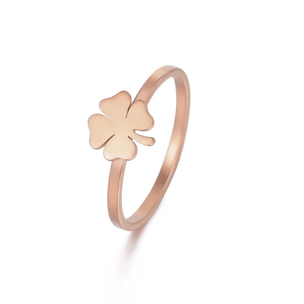 ec71d755-cdd5-4cab-97c0-bfd386ed81dd.jpg Women's Stainless Steel Lucky Four-leaf Clover Ring - Image 7