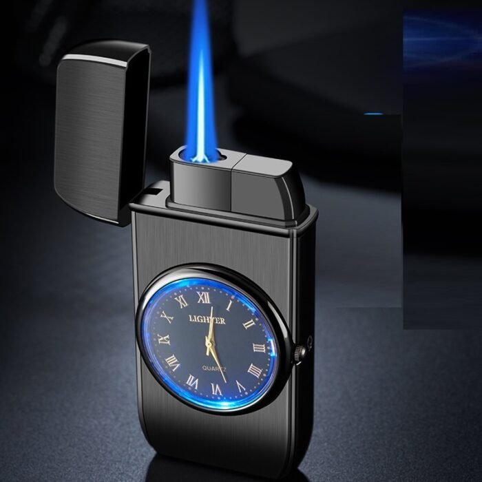 Personalized Creative Multifunctional Electronic Watch Cigarette Lighter-in-one Body Multi-purpose LED Flashing Lamp Gift Lighter - Image 5