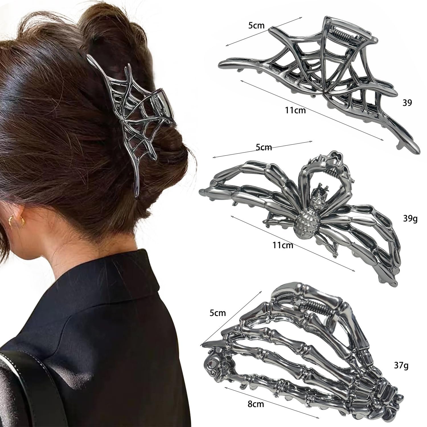edfb92c2-3610-4e08-872b-bf996e8d9e9c.jpg Halloween Barrettes Simple Bat - Image 2