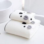 Coral Velvet Bath Towel Two-piece Towel Rabbit Ears Koala Bear Gift Box - Image 10