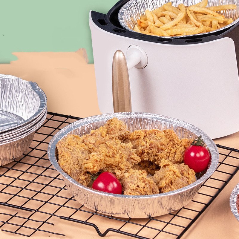 f10376c4-db05-4ffe-93e1-b29f5e3ac363.jpg Non-stick Aluminum Foil Liners Air Fryer Disposable Paper Liner Oil-proof Steaming Basket Kitchen Tool BBQ Drip Pan Tray - Image 7