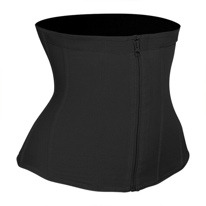 Plus Size Zipper Breasted 9 Bone Waist Seal Corset - Image 6