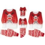 Christmas Print Long Sleeve Casual Parent-Child Suit - Image 5