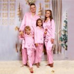 Children's Long-sleeved Parent-child Ice Silk Pajamas Suit - Image 4