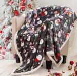 Christmas Printing Double Layer Thickened Fleece Cover Blanket - Image 7