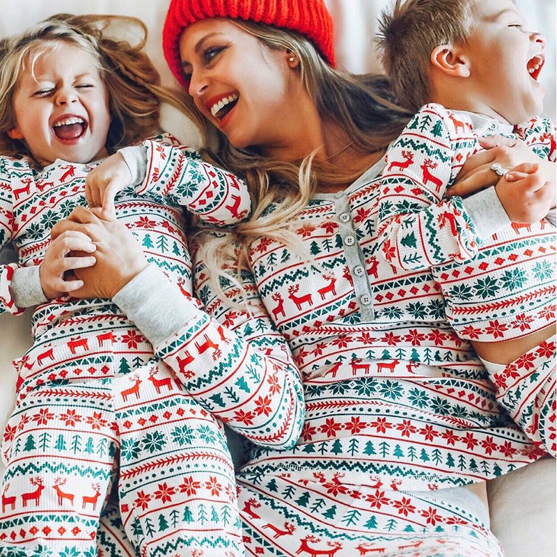 f8b22837-66e0-47db-9893-76f7a3eda536.jpg Christmas Pajamas Family Matching New Year Father Mother Kids Baby Look Clothes Set Dad Mom And Daughter Son Pyjamas Outfit - Image 1
