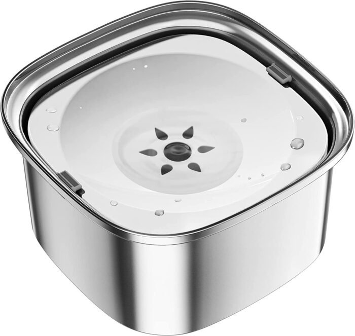 Pet Stainless Steel Water Bowl Large Capacity Floating - Image 8