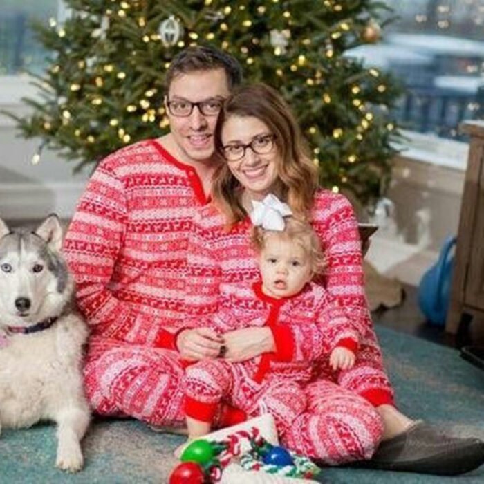 Christmas Parent-child Printed Loungewear Pajamas Set - Image 1