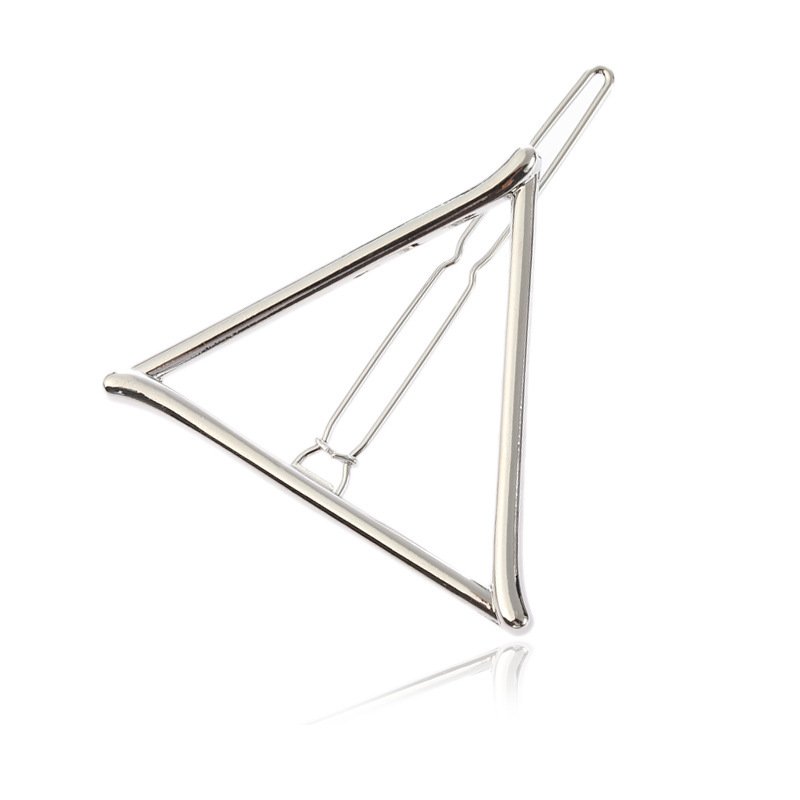 fa271c65-ed40-472b-8cff-c5f0f647a088.jpg Geometric Triangle Metal Hair Clip Moon Bangs Clip - Image 3