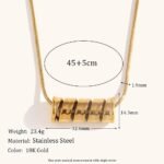 Stainless Steel 18K Gold Plating Spiral Spring Necklace For Women - Image 6