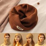 4 In 1 Face Mask Winter Faux Cashmere Scarf Headscarf Ins Fashion Hat - Image 9