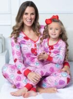 Beauty Clothing Valentine's Day Heart Printing Leisure Pajamas Pajamas Parent-child Suit - Image 4
