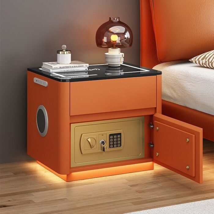 Home Bedroom Multi-functional Smart Safe Bedside Table Wireless Integrated Charging Safe - Image 10