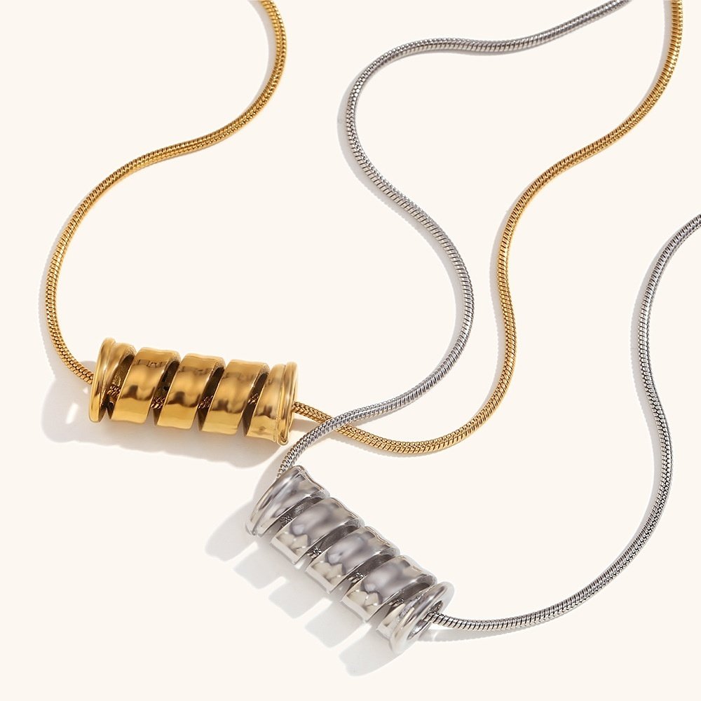 ff598154-a7f2-49e8-87f0-08adc7642761_trans.jpeg Stainless Steel 18K Gold Plating Spiral Spring Necklace For Women - Image 5