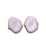 Silver Needle Irregular Acrylic Earrings - Image 2
