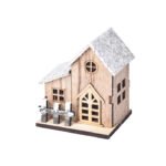 LED Luminous Wooden Christmas Small House - Image 5