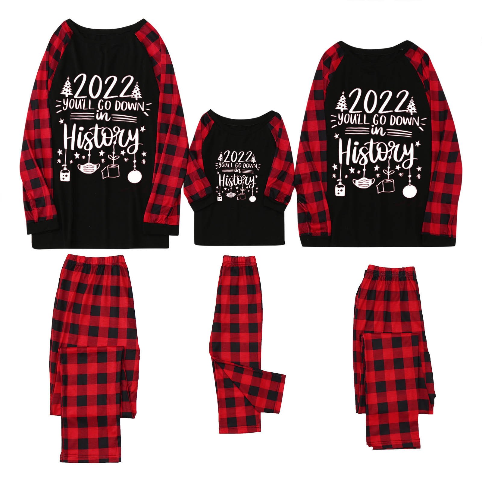 1204d2f4-8fec-49d7-9b3a-ac206da7f1a2.jpg Cartoon Elk Print Home Clothes Pajamas Parent-child Wear - Image 8