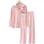 Children's Parent-child Homewear Suit Lapel Cotton - Image 4