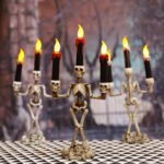 Halloween Three candles skeletons decoration - Image 5