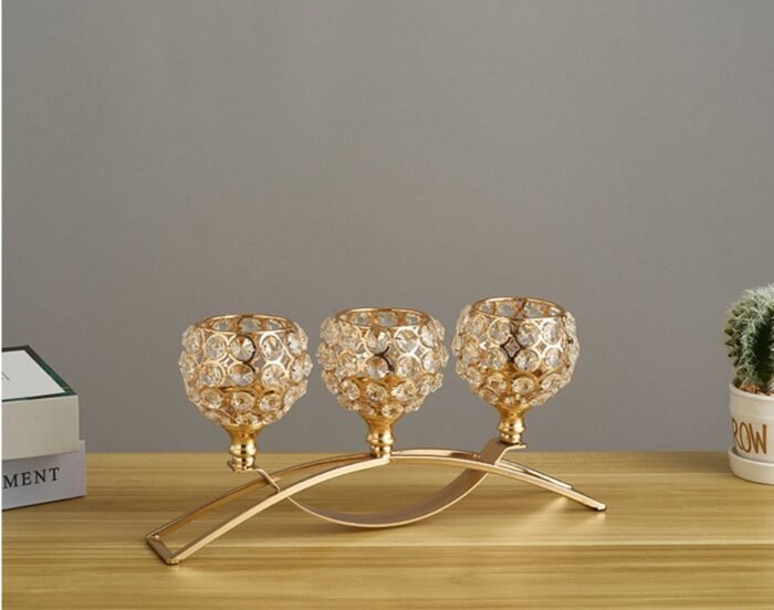 Crystal Candle Holder Amazon Geometric Wrought Iron Candle Holder Ornaments - Image 1